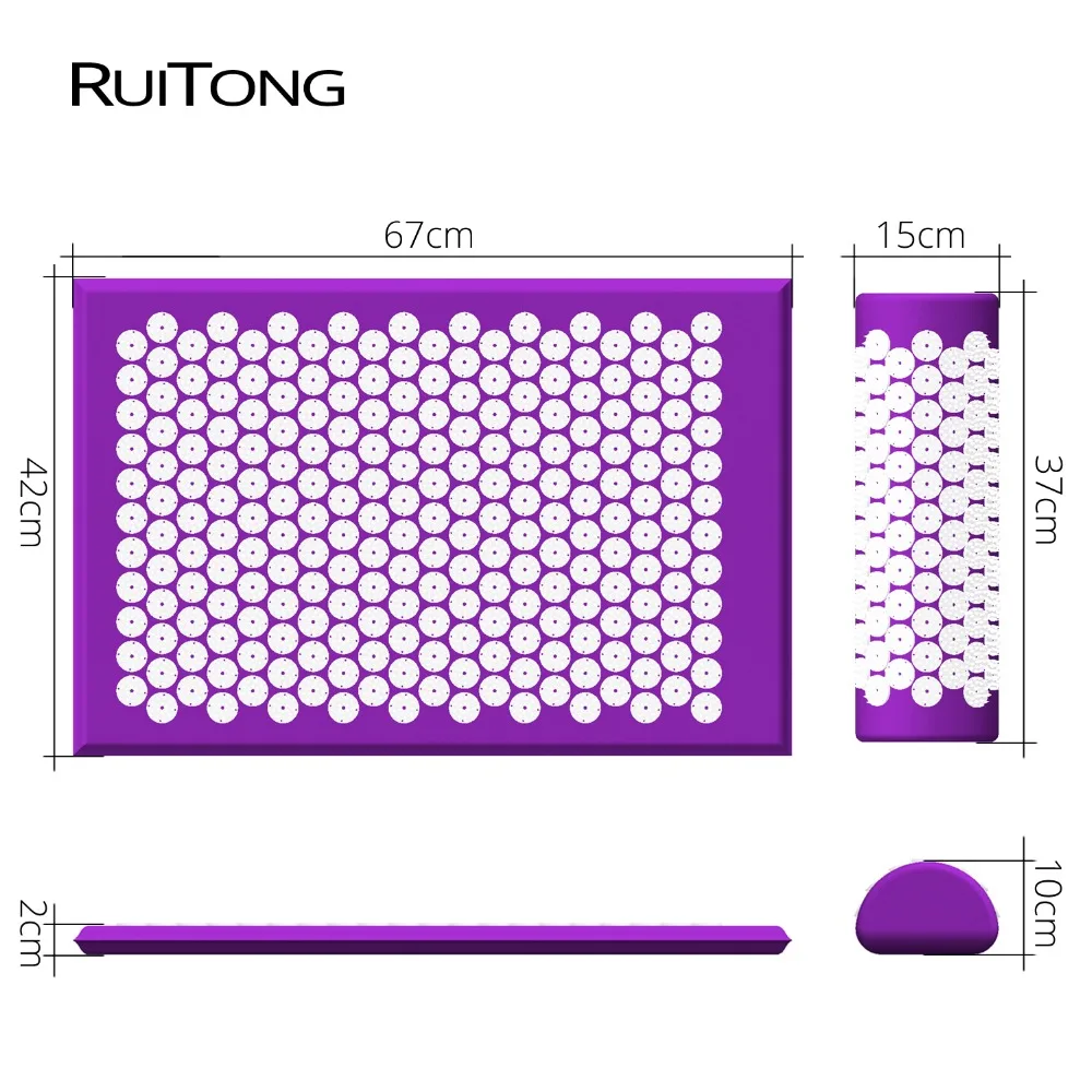 RuiTong 12 Colors Shakti Massage Acupuncture Pillow Effective Relief Back Neck Pain Yoga Acupuncture Massage Mat Dropshipping RuiTong 12 Colors Shakti Massage Acupuncture Pillow Effective Relief Back Neck Pain Yoga Acupuncture Massage Mat Dropshipping
