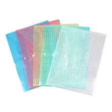 1PC A4 Color Simple Zipper Transparent File Bag Document Bag Paper Folder Pencil Case Stationery School Office Supply