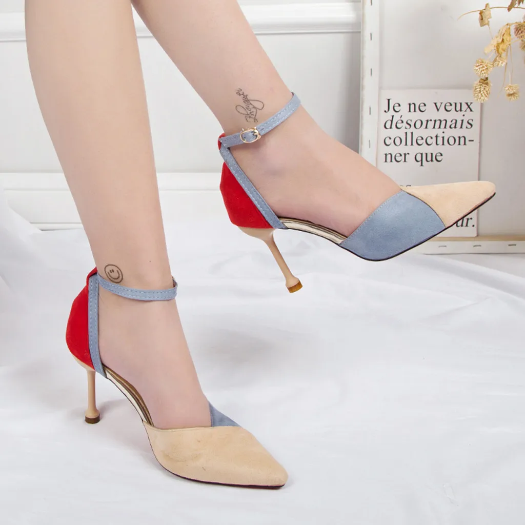 thin block heels