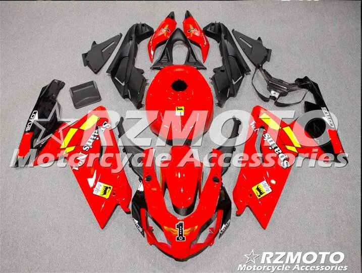 Мотоциклетный обтекатель abs для Aprilia RS125 2006 2007 2008 2009 2010 2011 впрыска топлива bodywor красный VV1