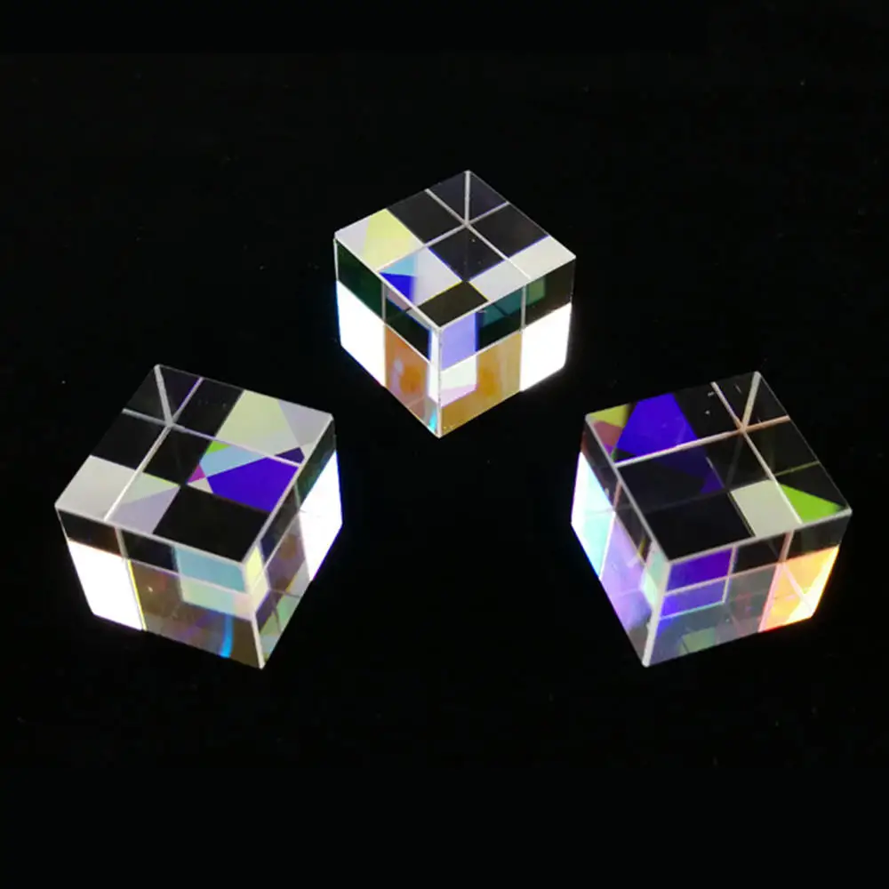 Кубическая призма, оптическое стекло X-cube, шестистороннее призмовое зеркало, RGB Combiner, обучающий светильник, оптический инструмент, 12,7*12,7 мм