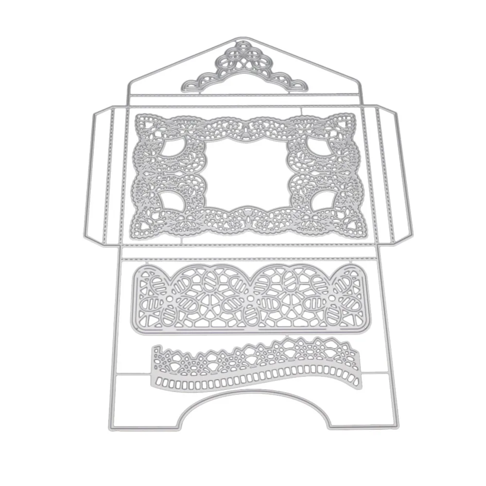 Кружевные рамки для цветов, металлические трафареты для скрапбукинга, изготовление бумажных открыток, штампы и штампы, новинка