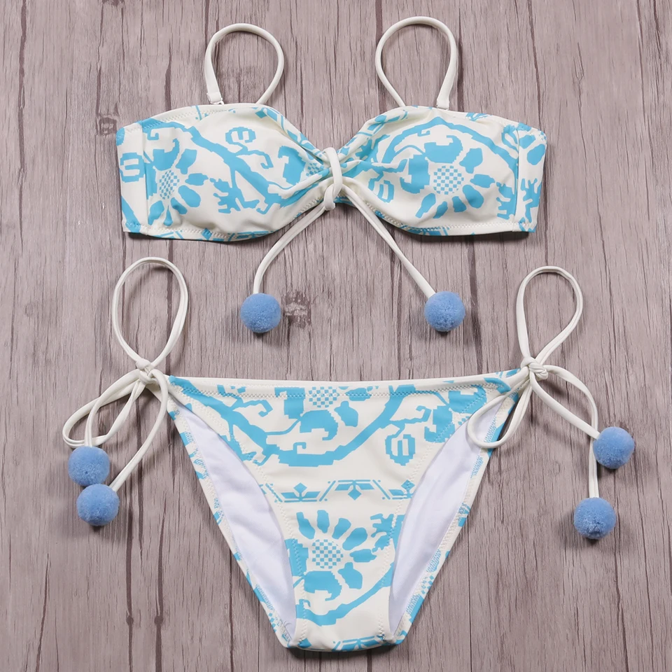 NAKIAEOI 2018 Newest Sexy Bikini Women Swimsuit Push Up Swimwear Female Bandeau Brazilian Bikini Set Printed Beach Bathing Suit NAKIAEOI 2018 Newest Sexy Bikini Women Swimsuit Push Up Swimwear Female Bandeau Brazilian Bikini Set Printed Beach Bathing Suit
