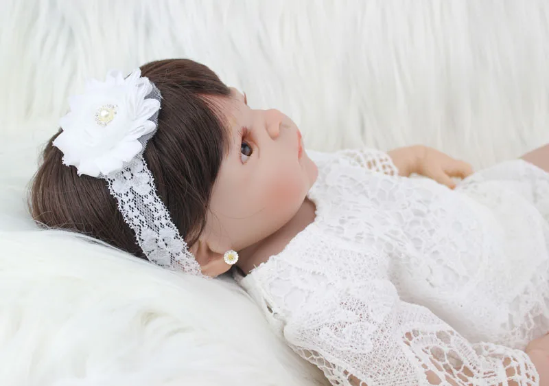 Boneca à Prova Presente de Aniversário para a Menina Corpo Inteiro Silicone Bebe Reborn Menina Boneca Criança Brinquedo Lifelike 22 Vinil Princesa Dwaterproof Água 55cm 6 boneca criança brinquedo lifelike 22
