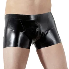 Мужские кожаные шорты-боксеры, шорты, Wetlook, Клубная одежда, гей, нижнее белье, передняя молния до промежности, эротические боксеры, шорты, мужское нижнее белье, кожаные трусы