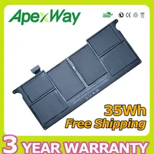 Apexway A1406 batería para Apple Macbook Air 11 “A1370 (Versión 2011) A1465 (Versión 2012) para Macbook Air 11.6” A1370 A1369 MC965
