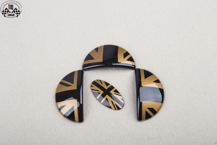 R55 gold union jack  door knob cover
