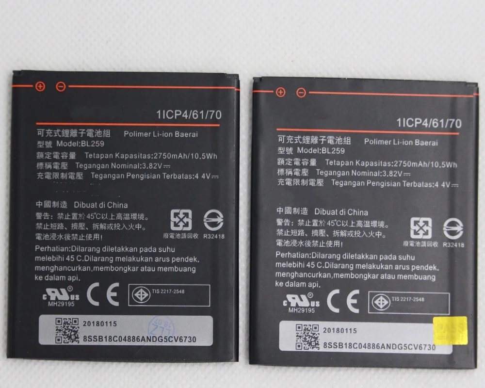 BL259 мобильный аккумулятор 2750 мАч для Lenovo vibe k5 plus K32C30 K32C36 Lemon 3 3S Vibe K5 A6020a40 A6020 A40 A