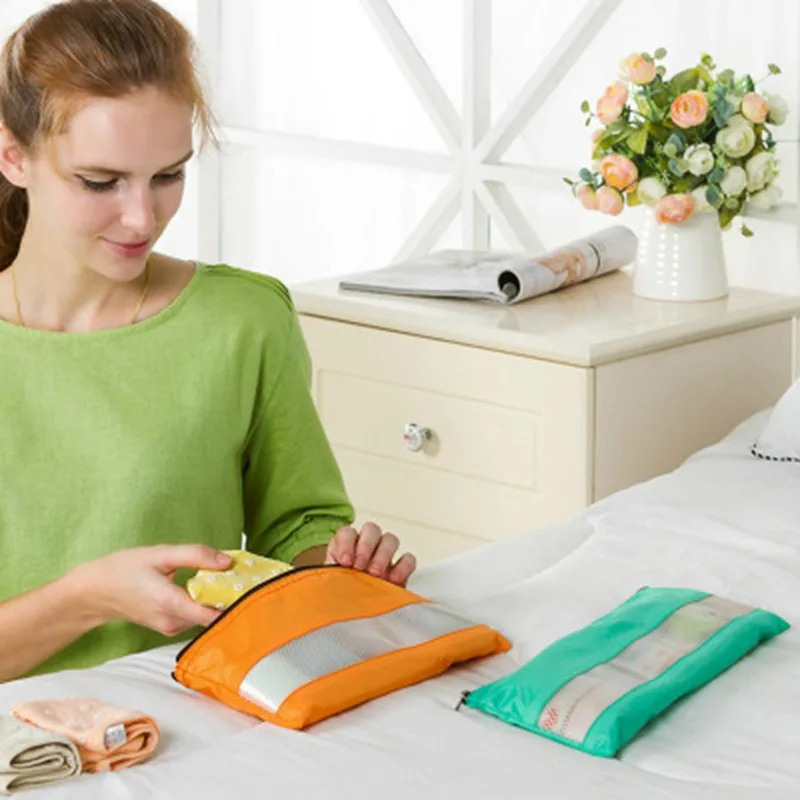 

Casual Travel Cosmetic Bag Zipper Make Up Waterproof Women Makeup Case Organizer Storage Pouch Toiletry Beauty Wash Kit Bags