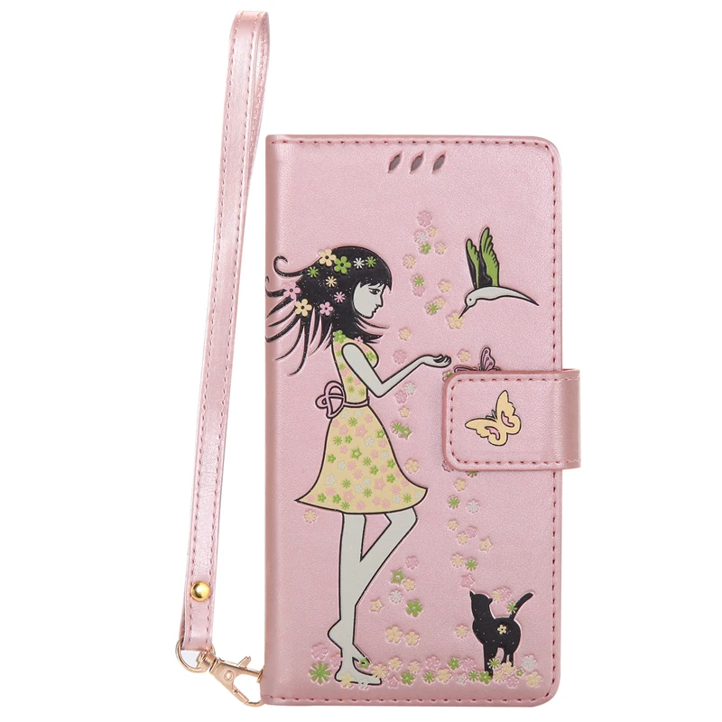 Lancase Telefono Custodie Per Sony Z5 Sveglio Luminoso Custodia In Pelle Supporto Di Carta Del Raccoglitore Tpu Custodie Per Sony Zx C6 Del Telefono C