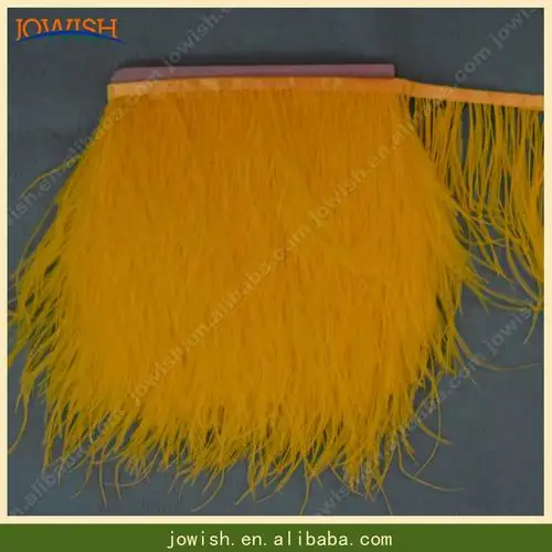 yellow 12-15cm height cheap Ostrich Feathers Trim for DIY Jewelry Craft Making Wedding Party Decor Accessories Wedding Decoration - Color: yellow