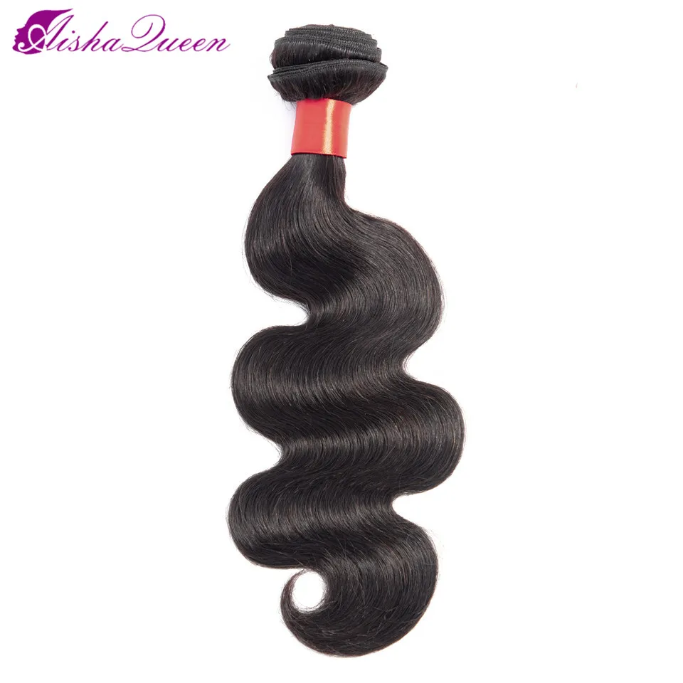 Aisha Queen Brazilian Body Wave Hair Bundles 100% Human Hair Weave Natural Color Non Remy Hair Extension 8-26 Inch