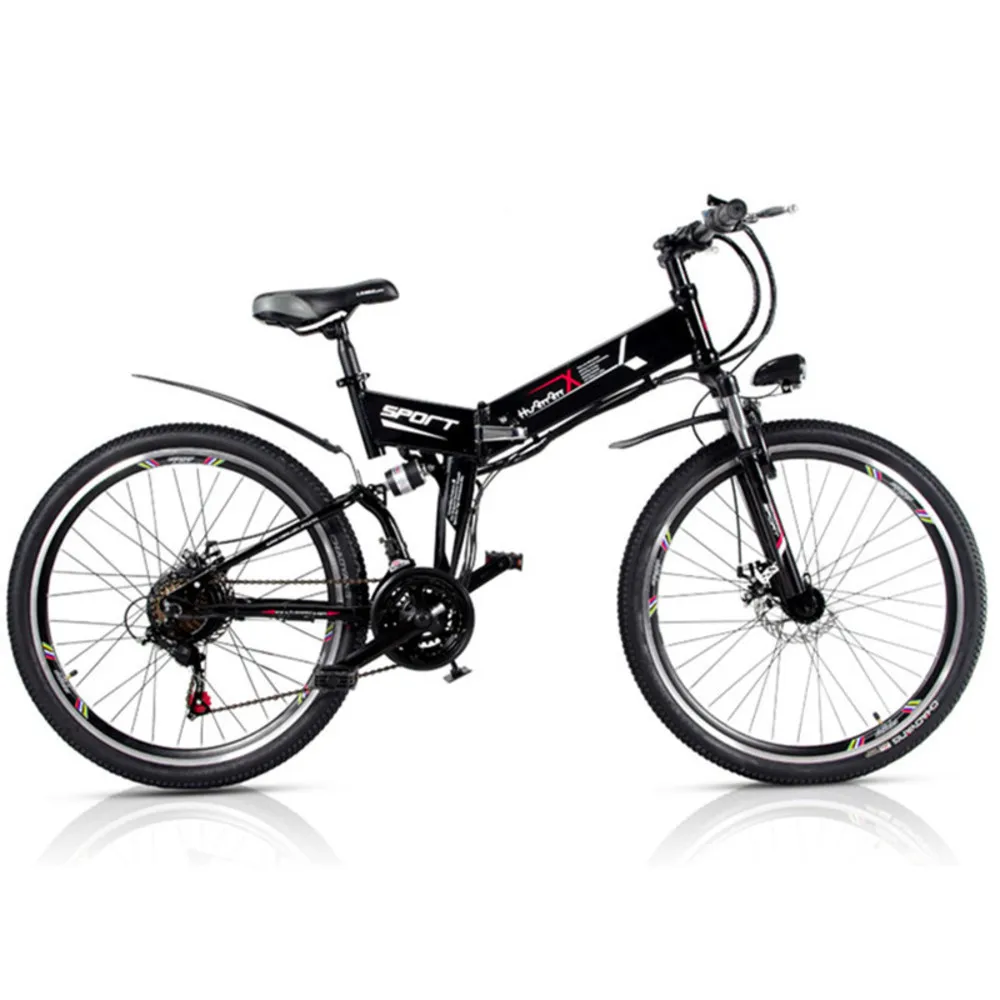 Top 48v 10ah Hidden Battery Electric Folding Bike 26 Inch Spoke Wheel Lcd Displayer 3*7 Speed Gear Foldable Ebike 0