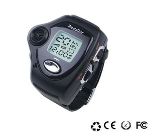 1 пара наручных часов цифровые наручные часы Freetalker RD-820 Walkie Talkie Ham Radio Interphone 2-Way Radio с VOX operation - Цвет: Черный