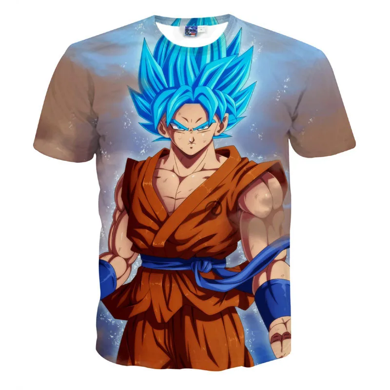 Dragon Ball Z мужские летние футболки с 3D принтом Супер Saiyan Kid Son Goku Black Zamasu Vegeta Jiren Dragon Ball футболка Топы футболки - Цвет: 14