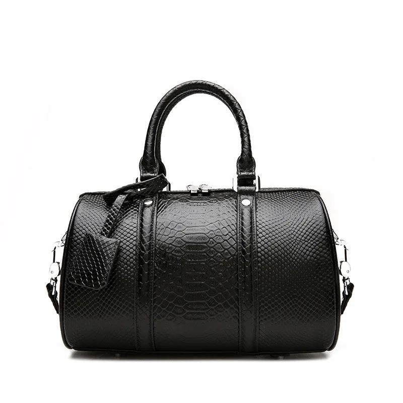 

Luxury Handbag Women Bags Designer Crocodile Printed Genuine Leather Tote Bags Boston Bag Famous Brand Shoulder Handbags 2019