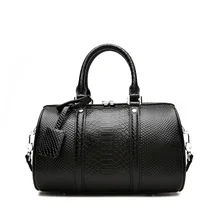 Luxury Handbag Women Bags Designer Crocodile Printed Genuine Leather Tote Bags Boston Bag Famous Brand Shoulder Handbags 2019 esufeir genuine leather women handbag famous brand shoulder bag crocodile pattern leather luxury women bags designer casual tote