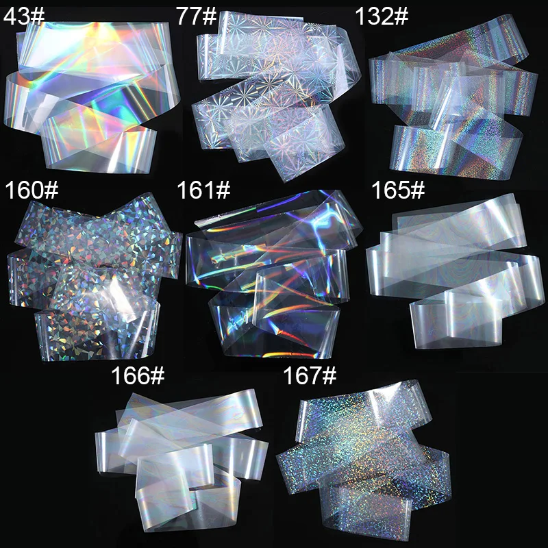 1 рулон блестящая Лазерная Фольга для ногтей Голографическая фольга s стикер для дизайна ногтей Декоративная Бумага Звездная блестящая полоска Наклейка для ногтей кончики для ногтей
