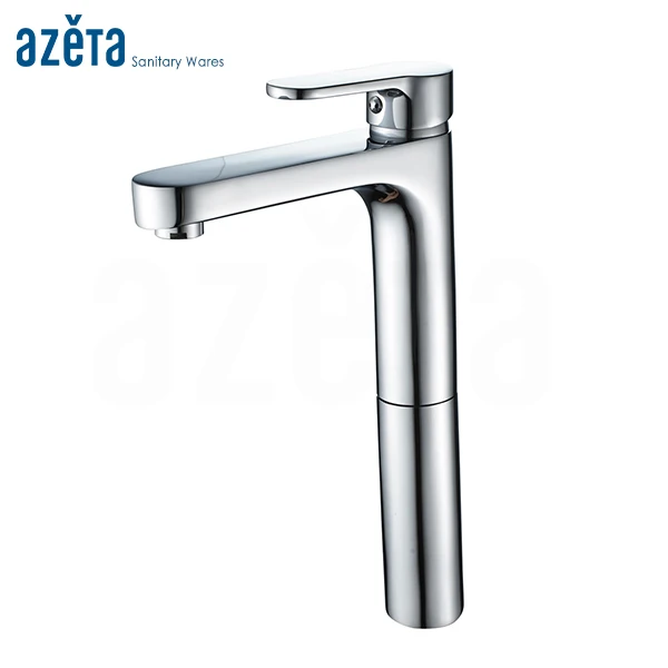 

Single Handle Bathroom Chrome Tall Basin Mixer Tap Single Hole Deck Mounted Cold and Hot Water Wash Basin Faucet MK1506H