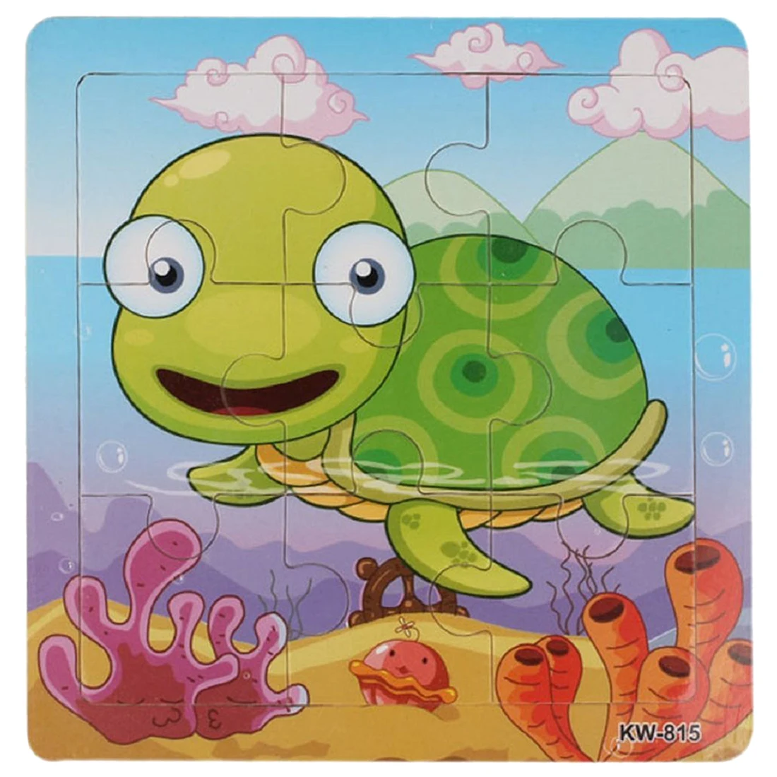 1 set Children tortoise pattern Wooden Puzzlesin Puzzles from Toys