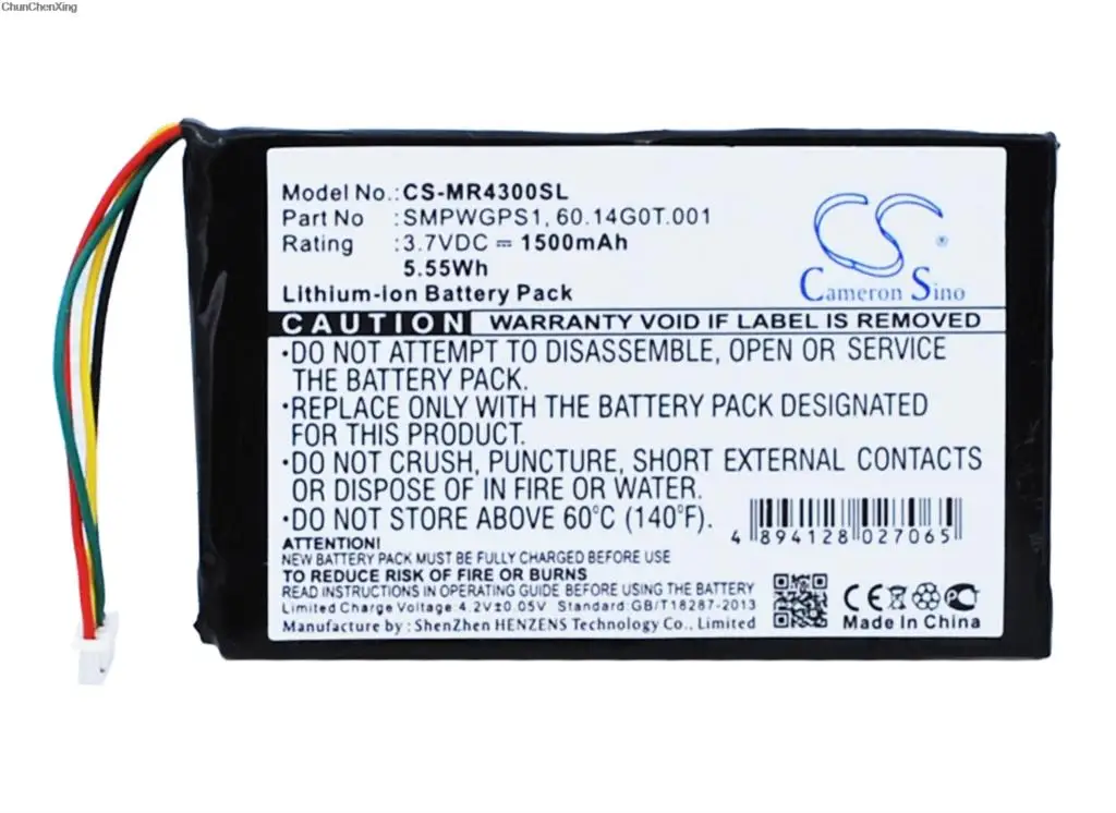 Аккумулятор Cameron Sino 1500 мАч 60.14G0T.001 SMPWGPS1 для Magellan Maestro 4300 4350 4370|Цифровые