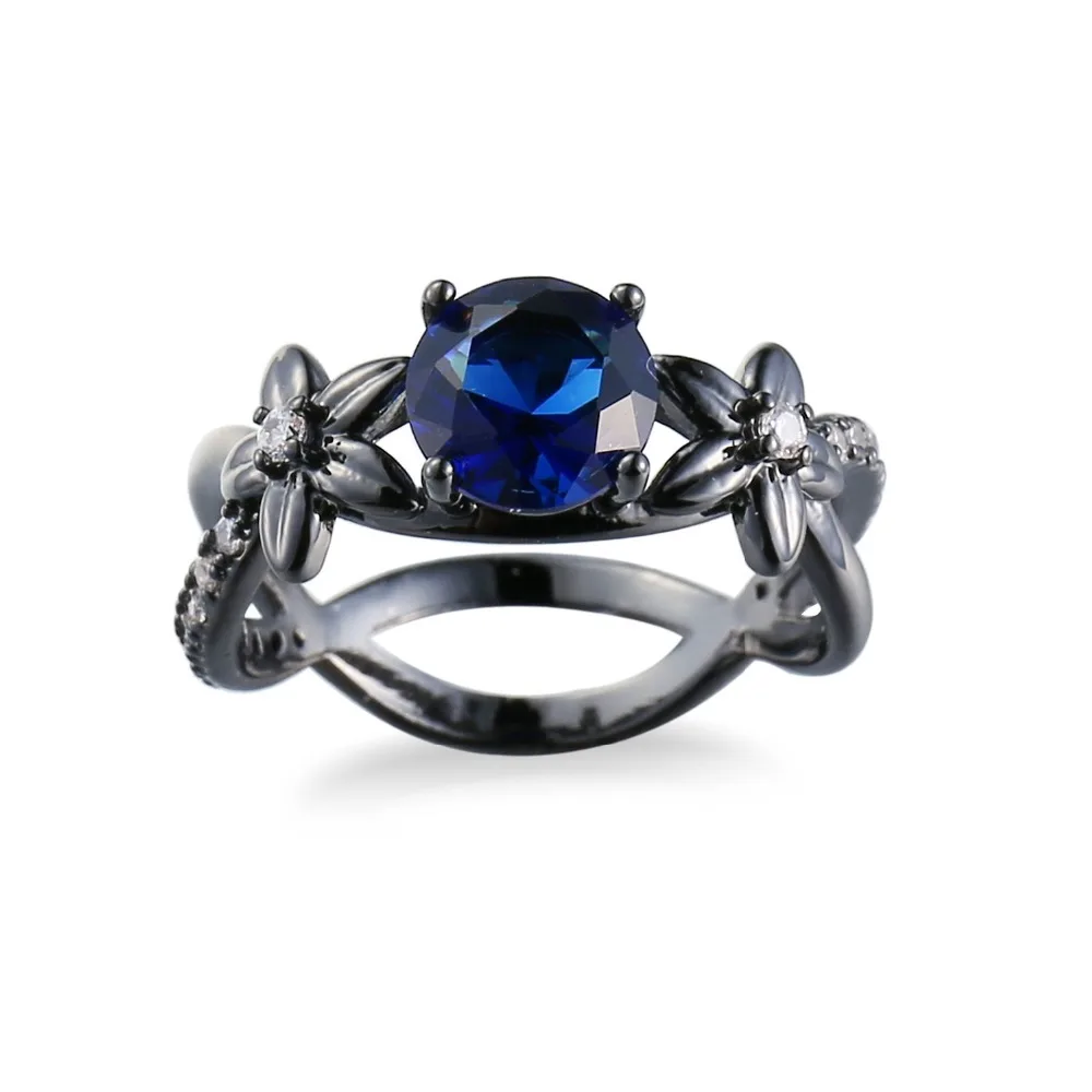 size 6 10 classical jewelry princess cut light blue wedding ring 10kt black gold filled cz women vintage engagement rings kc 026 - Blue Wedding Rings size 6 10 classical jewelry princess cut light blue wedding ring 10kt black gold filled cz women vintage engagement rings kc 026 - Blue Wedding Rings