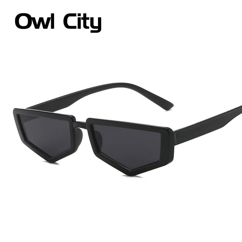 

Owl City Vintage Sunglasses Women Polygon Ladies Sunglass Retro Diamond Shape Eyewear for Men Shield Small Sun Glasses UV400
