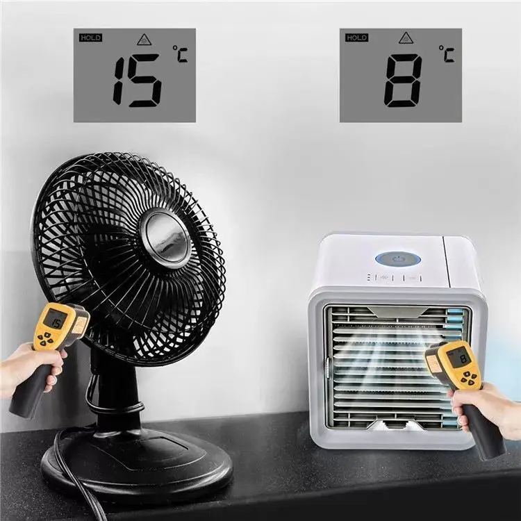 Домашний удобный воздушный охладитель, цифровые, со светодиодом, увлажнитель воздуха, USB Легкое Охлаждение очищает вентилятор воздушного
