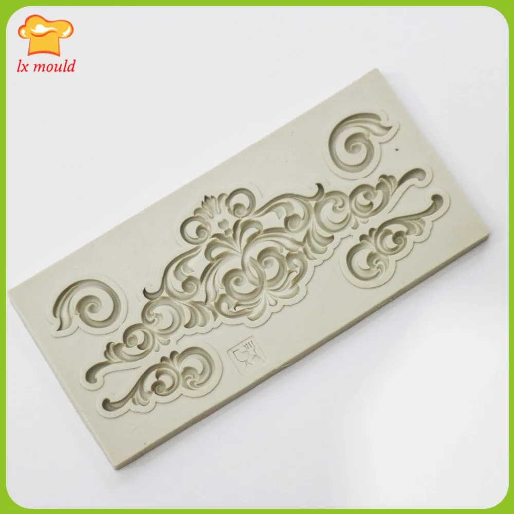 

European style embossed sugar cake silicone mold diy dry Peis mold inverted sugar decoration silicone baking tool