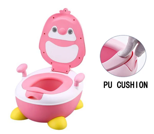 Детский туалет для маленьких девочек маленький размер, для туалета Писсуар для мальчиков Горшок детский туалет горшок плюс размер Чистящая сумка+ горшок щетка - Цвет: PU pink
