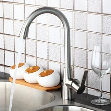 YANKSMART современный никель Матовый смеситель 97196 Кухня сосуд раковина смеситель с поворотным изливом кран смеситель для ванной torneira