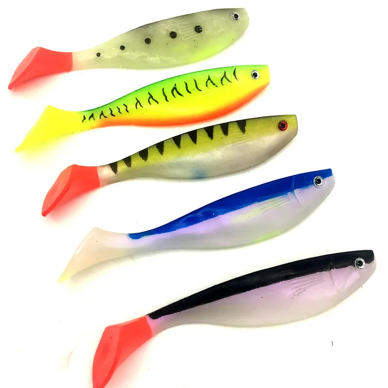 

27g Soft Sea Fishing Lure Rubber T Shad Pro Big Bait Swimbait Wobbler T Tail Trolling Bass Fishing Worm JIG Artificial Bait