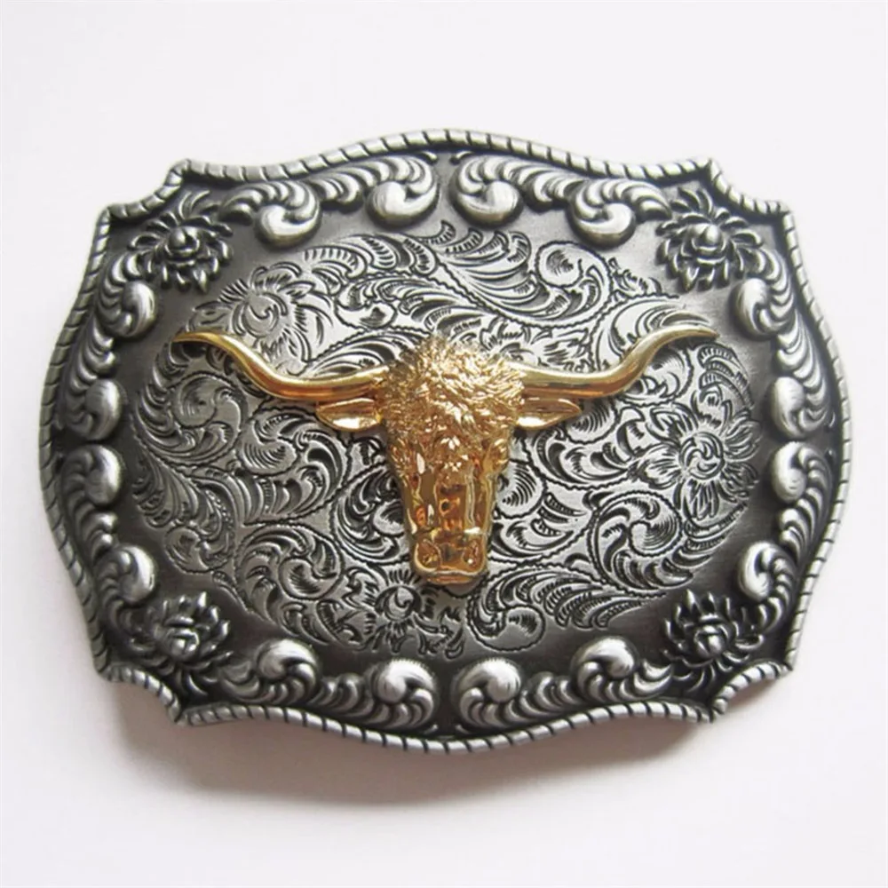 

JEAN'S FRIEND New Western Cowboy Rodeo Bull Double Color Heavy Metal Belt Buckle also Stock in US BUCKLE-WT130