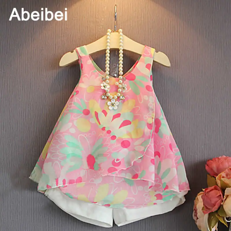

New arrival Baby Girls Kids flower clothing set summer 2pcs T-shirt Tops and Pants suits children's clothes Free shipping