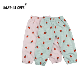 Children Girl Boys Pants Strawberry Printed Cartoon Pant Newborn Baby Cotton Full Length Pants Toddler Girls Clothing For Kids levi s baby boys newborn coulter pant