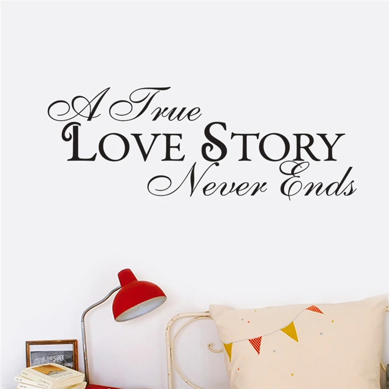 A True Love Story Never Ends Quotes Home Decoration Wall Stickers For A True Love Story Never Ends Quotes Home Decoration Wall Stickers For