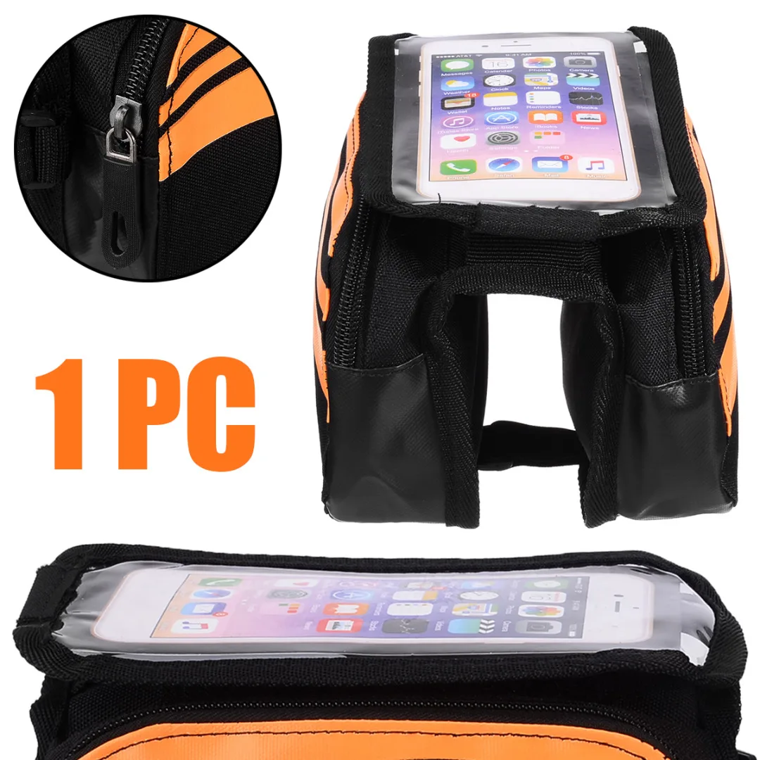 Cycling Accessories Front Tube Bag Bicycle Mobile Phone Touch Screen Pouch Bicycle Bags For 5.7" Phone
