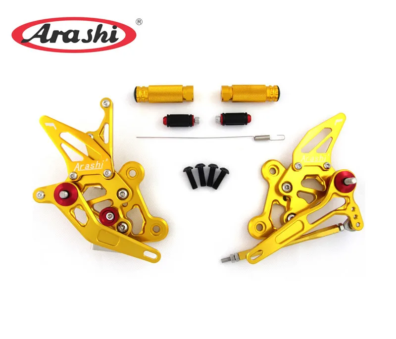 Араши Rider Rearset для SUZUKI GSXS750- Регулируемые подножки GSX-S750, 15, 16, 17, GSR 750 - Цвет: Gold