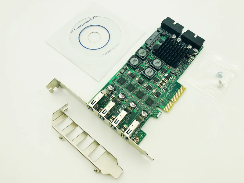 PCI Express PCI-E к USB 3,0 Плата расширения рейзер 8 портов USB 3,0 контроллер SATA питание независимый 4 канала для камеры сервер