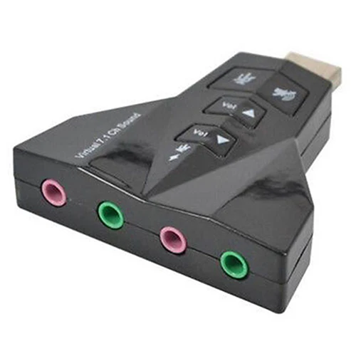 Внешний USB 2,0 3D конвертер для виртуальной звуковой карты 7,1 канальный аудио адаптер