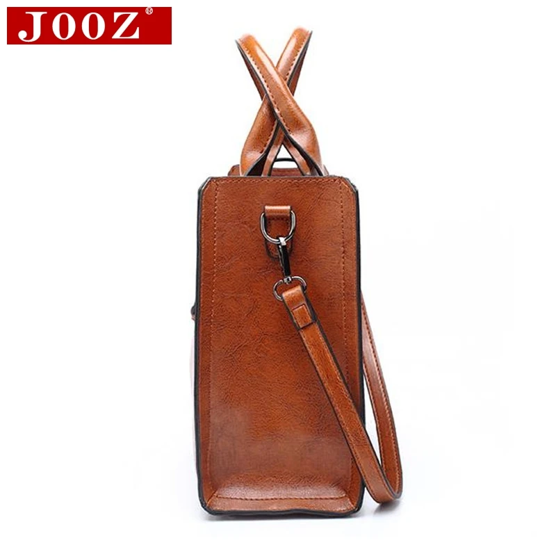 Goedkoop Dames Olie wax Lederen handtas voor Vrouwen Famou Merk Trunk Handtassen Luxe Designer Femme Casual Tote grote Reizen Schouder tas