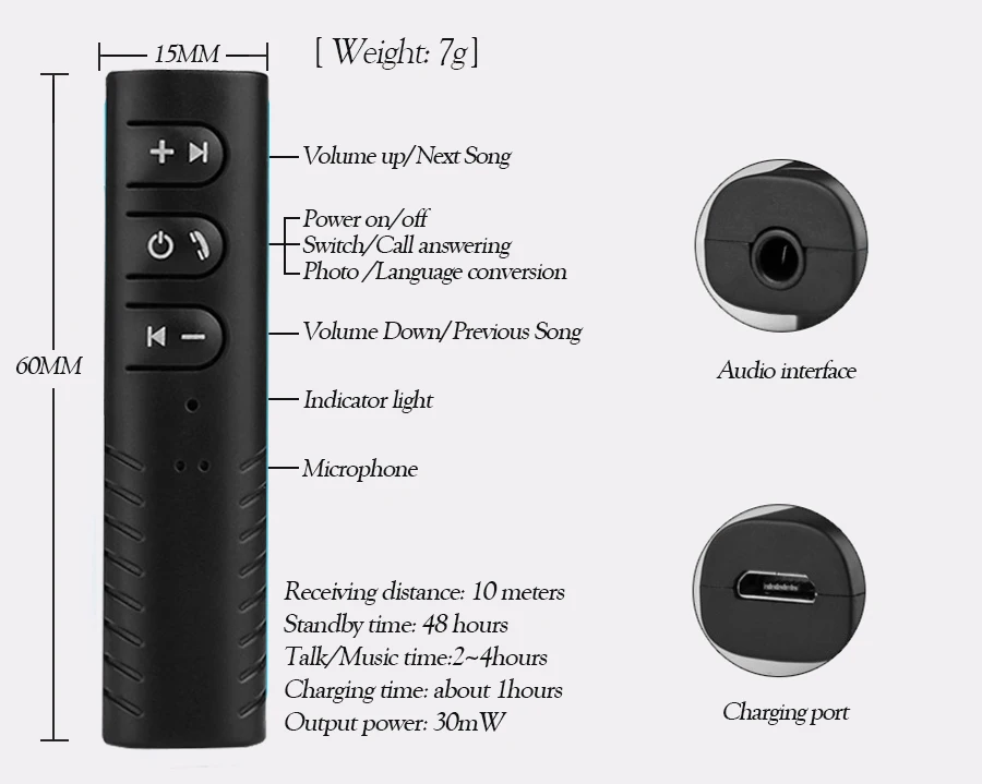 YOU FIRST беспроводные наушники Bluetooth Спортивная гарнитура разъем приемник AUX Bluetooth наушники проводные 70 см наушники с микрофоном