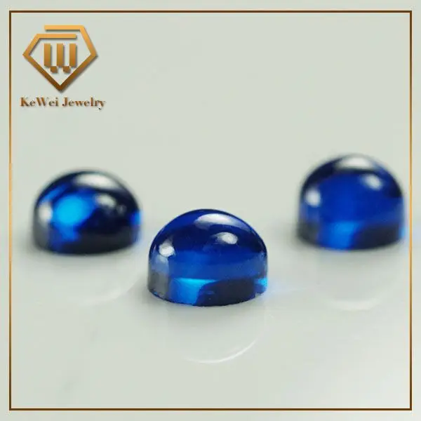 Высокая Температура сопротивление AAAAA 2,5 мм 3,0 мм 3,5 мм 4,0 мм 4,5 мм 5 мм 5,5 мм 6 мм круглый кабошон Форма синтетическая синий камень 114