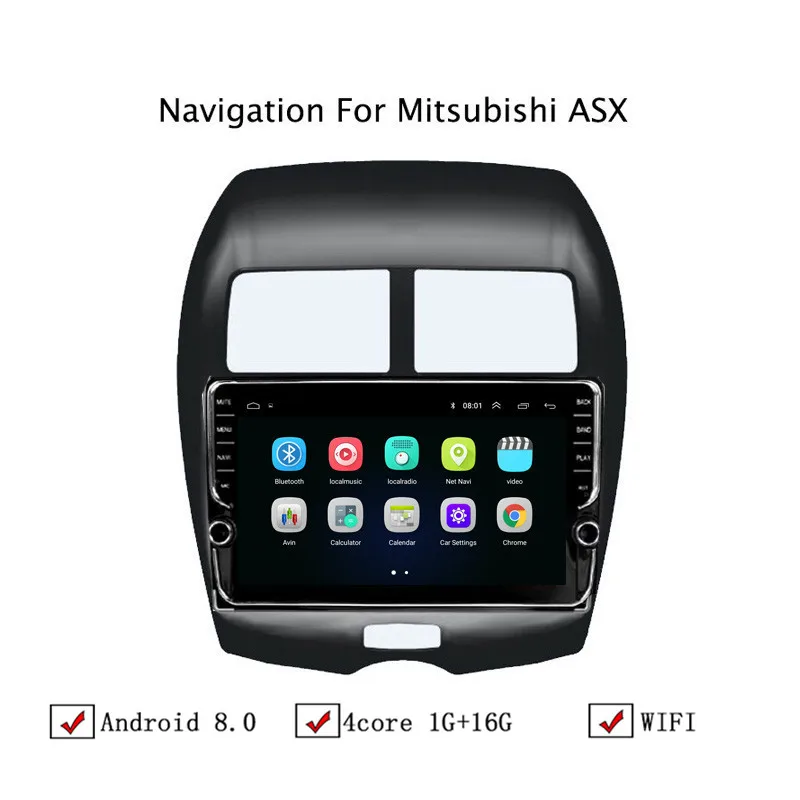 NAVITOPIA 10 1 дюймовый автомобильный мультимедийный плеер Andriod 8 GPS-навигация для Mitsubishi