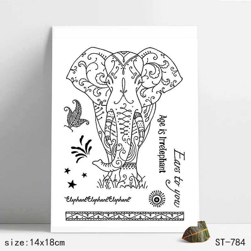 

ZhuoAng Giant elephant Clear Stamp Seal for DIY Scrapbooking Photo Album Card Making DIY Decoration Supply