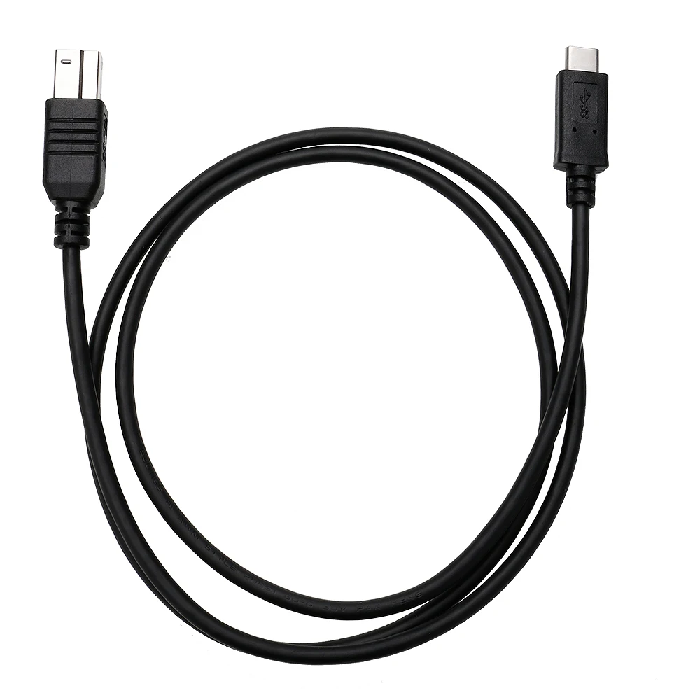 

USB 3.1 Type C Male to USB 3.0 B Male Standard Cable For Printer Scanner Black