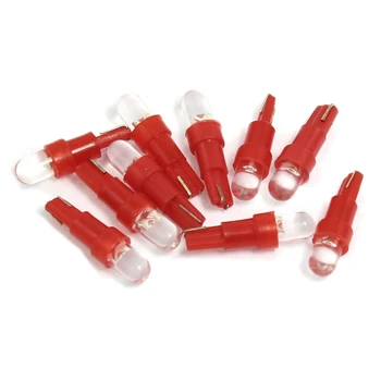 

10 x DC 12V LED Red Bulb Dashboard T5 Lamp For Automotive