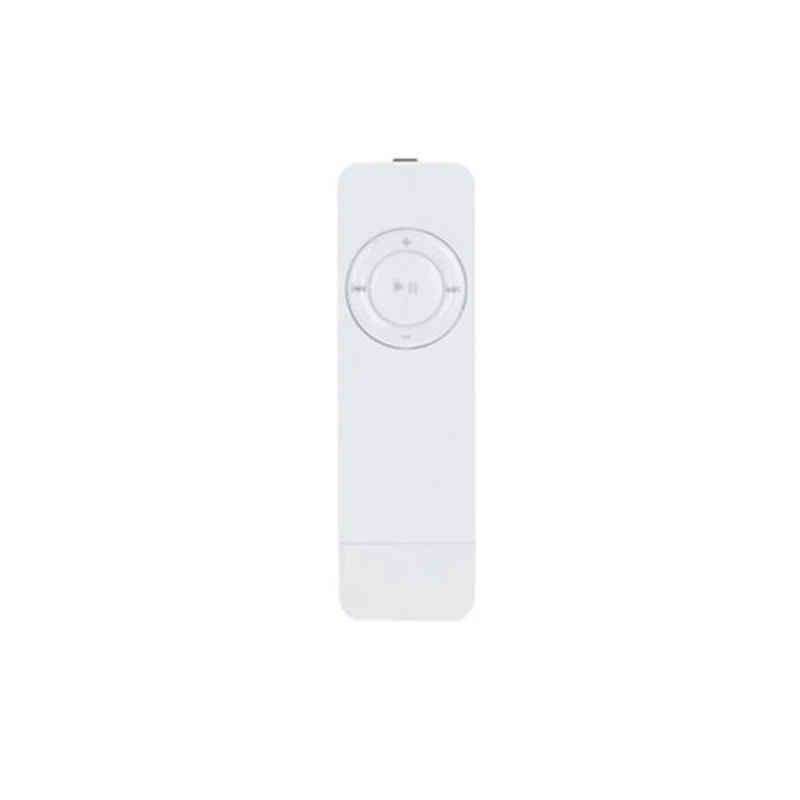 DOITOP 2 в 1 Мини u-диск HiFi MP3 музыкальный плеер модное портативное 3,5 мм прямоугольное Ожерелье Спортивный MP3 с ремешком - Цвет: Белый