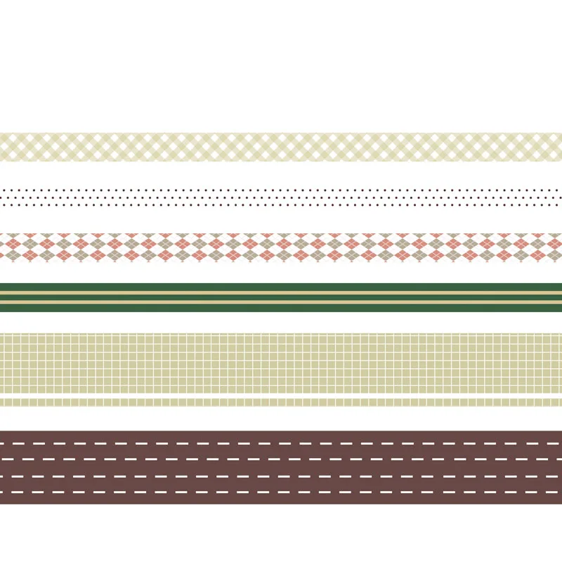 6 шт./лот Mohamm серия времени лук плед Сетка Радуга набор декоративного скотча Васи японские канцелярские принадлежности маскирующая Лента наклейки Скрапбукинг - Цвет: C