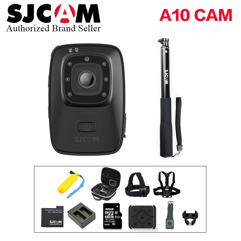 

SJCAM A10 Law Enforcement Camera Wearable IR-Cut B/W Switch Night Vision Laser Lamp Infrared 150degreAction Cam 2650mAh Battery